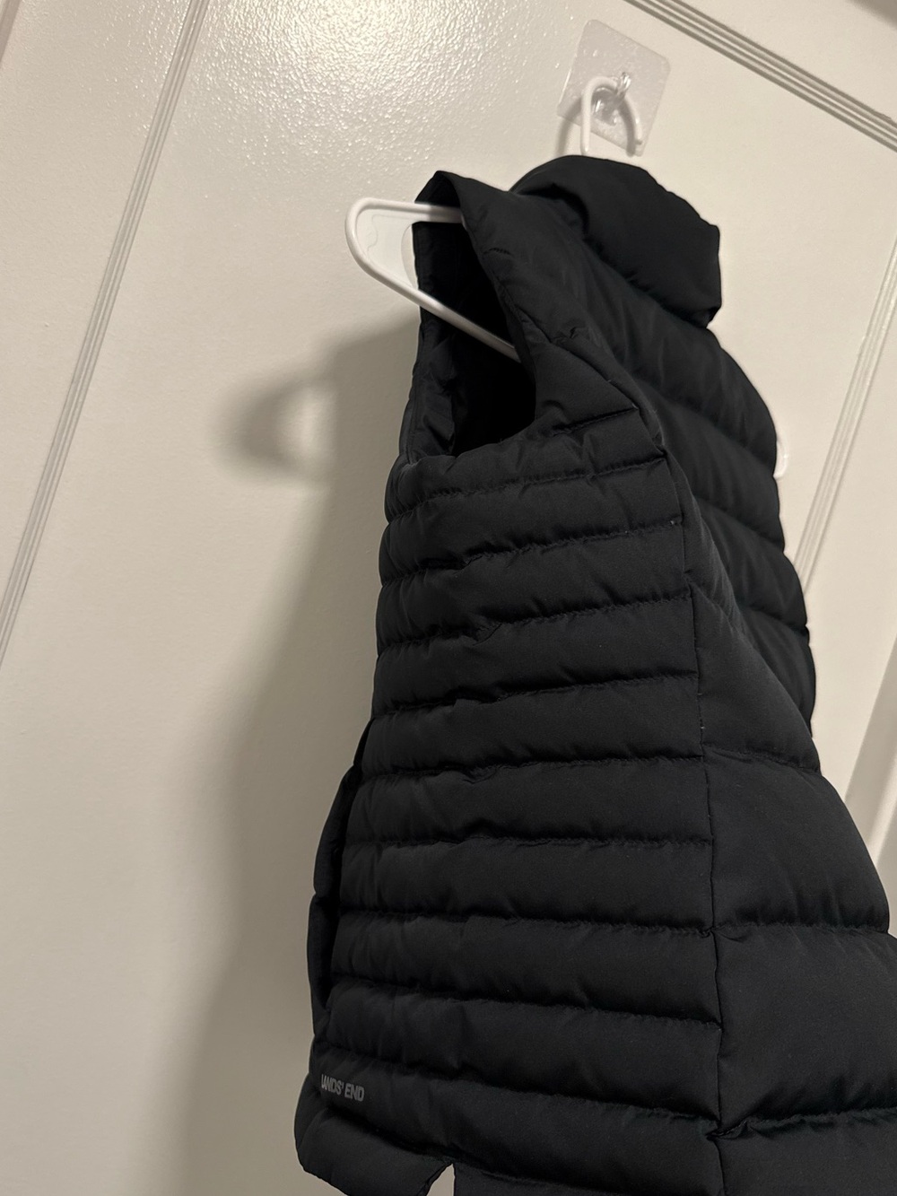 Lands’ End Black Down Puffer Vest Women’s XS Full Zip Quilted - Picture 5 of 16